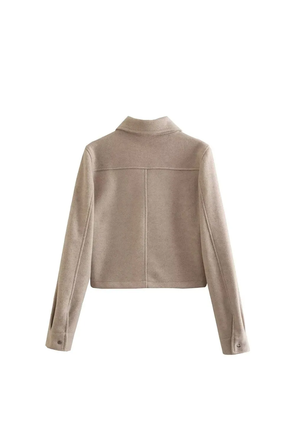 ' Isaiah' Metal Buttoned Cropped Jacket