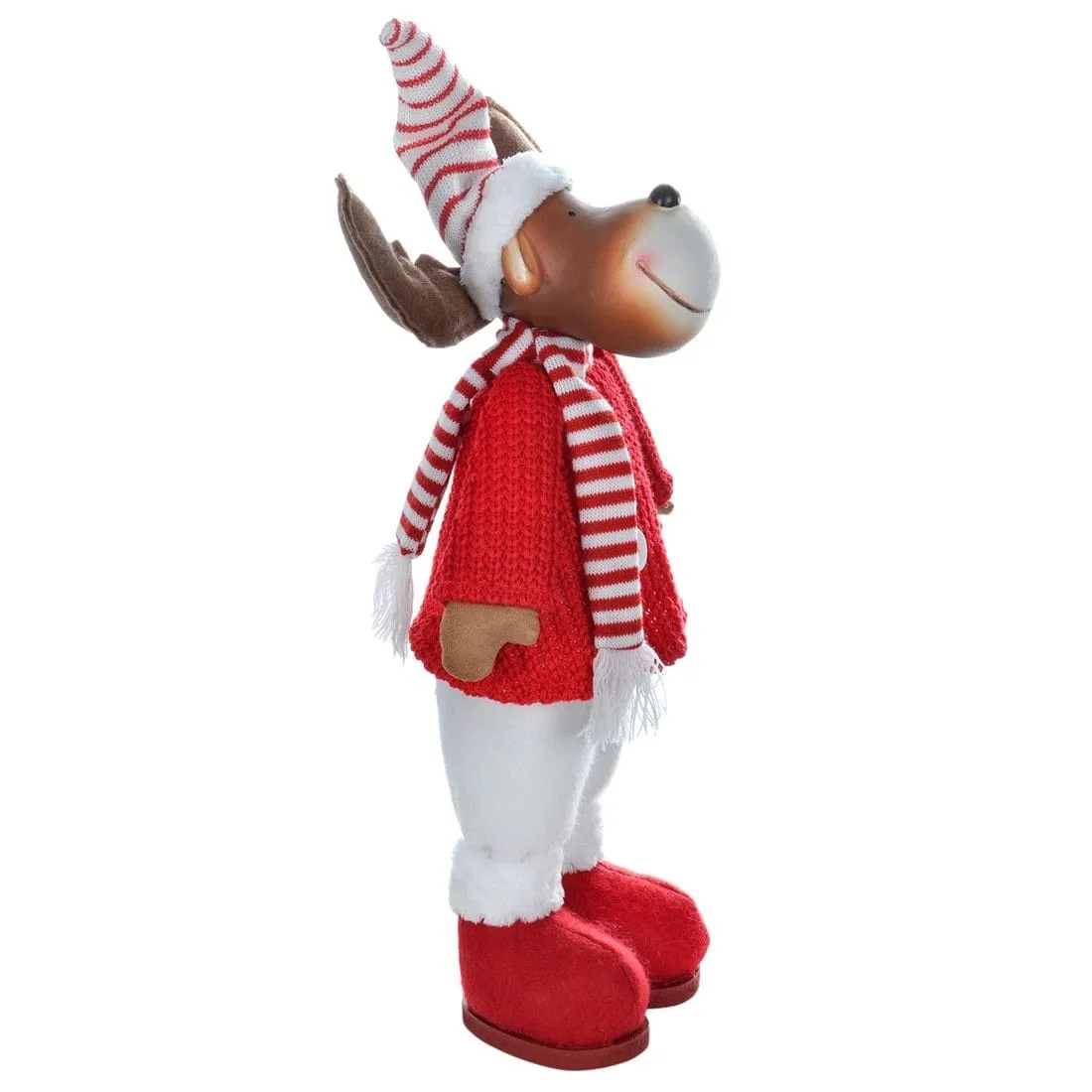 42cm Red Standing Reindeer Novelty Christmas Decoration