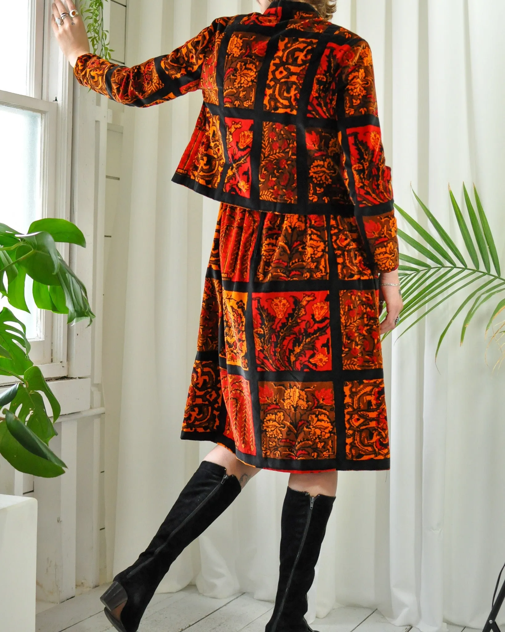 60s Oscar De La Renta Dress & Jacket Set | M