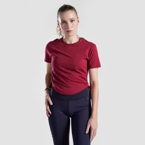 Active Shape Crop Tee (Burgundy)