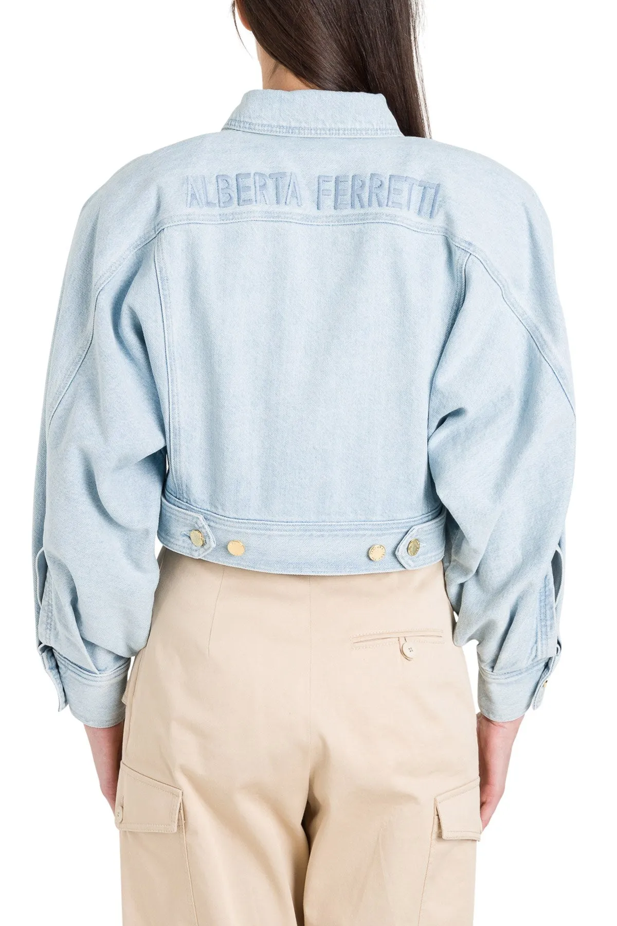 Alberta Ferretti Cropped Denim Jacket