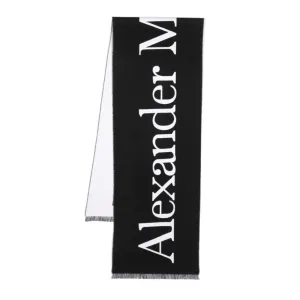 ALEXANDER McQUEEN Scarf BLACK/WHITE