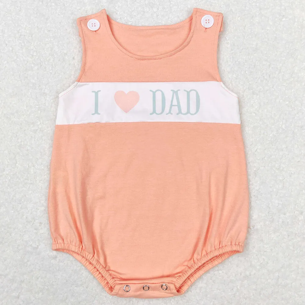 Baby Boys Rompers I Love Dad Sleeveless Summer Rompers SR1350