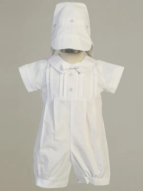 Baby Boys White Baptism & Christening Romper - Liam