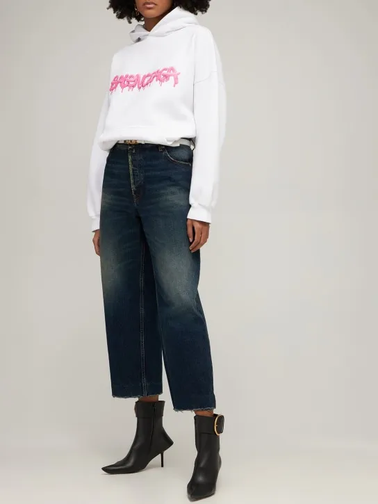 Balenciaga   Cropped cotton denim jeans 