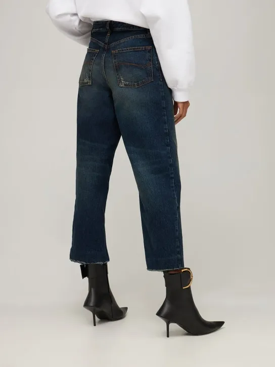 Balenciaga   Cropped cotton denim jeans 