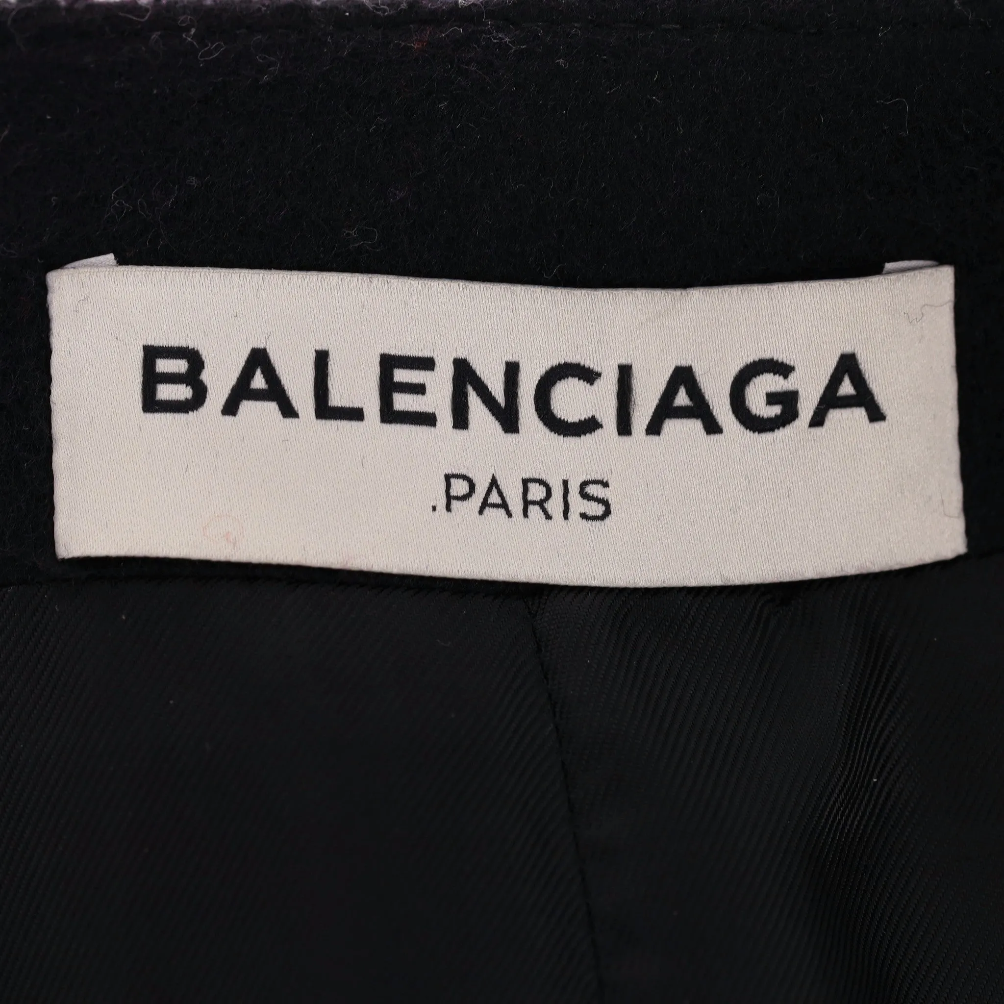 Balenciaga Wool & Silk Blend Astrakhan-Jacquard Jacket. Size 38IT