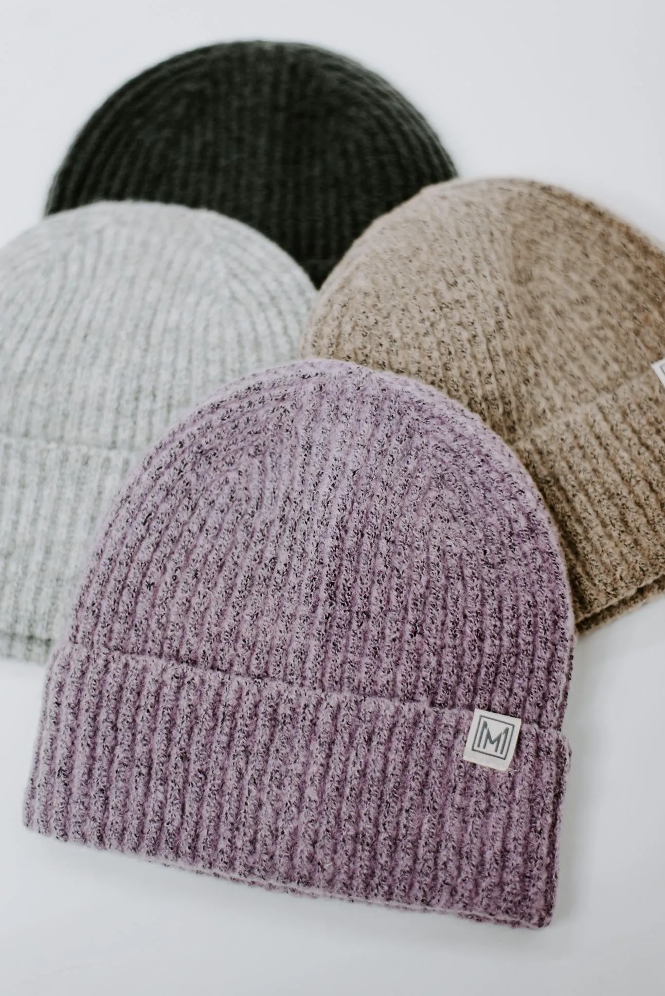 Basic Ribbed Knit Soft Beanie