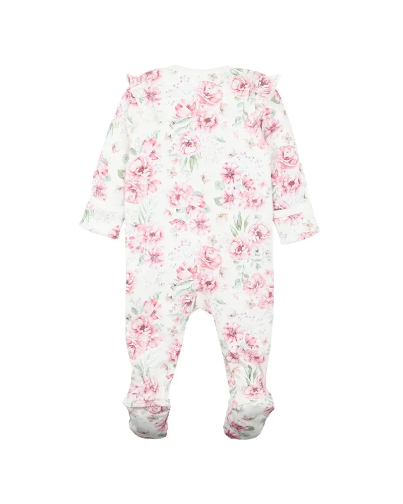 BEBE - EVIE PRINT LS ZIP ONESIE