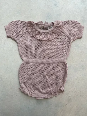 BEBE ORGANIC DUSTY ROSE MILA ROMPER