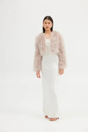 Bridal Manhattan Crop Jacket - Blush