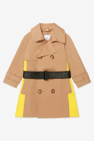 Burberry Boys Cotton Trench Coat With Belt