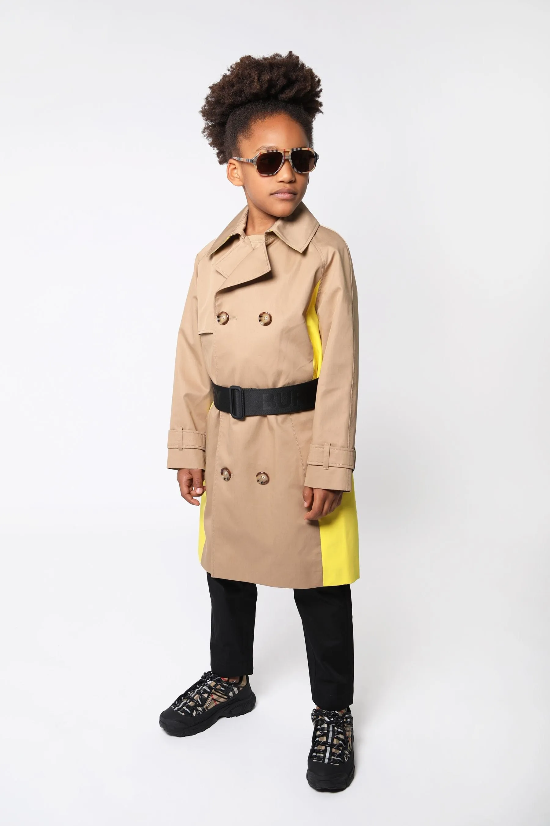 Burberry Boys Cotton Trench Coat With Belt