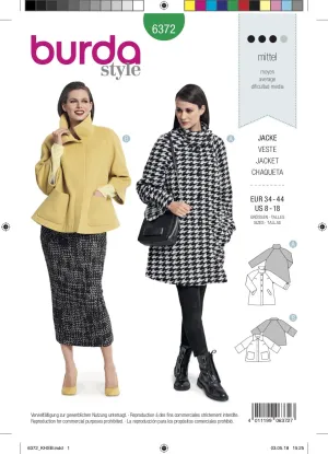 Burda Pattern 6372 Misses' Jackets (8-18)