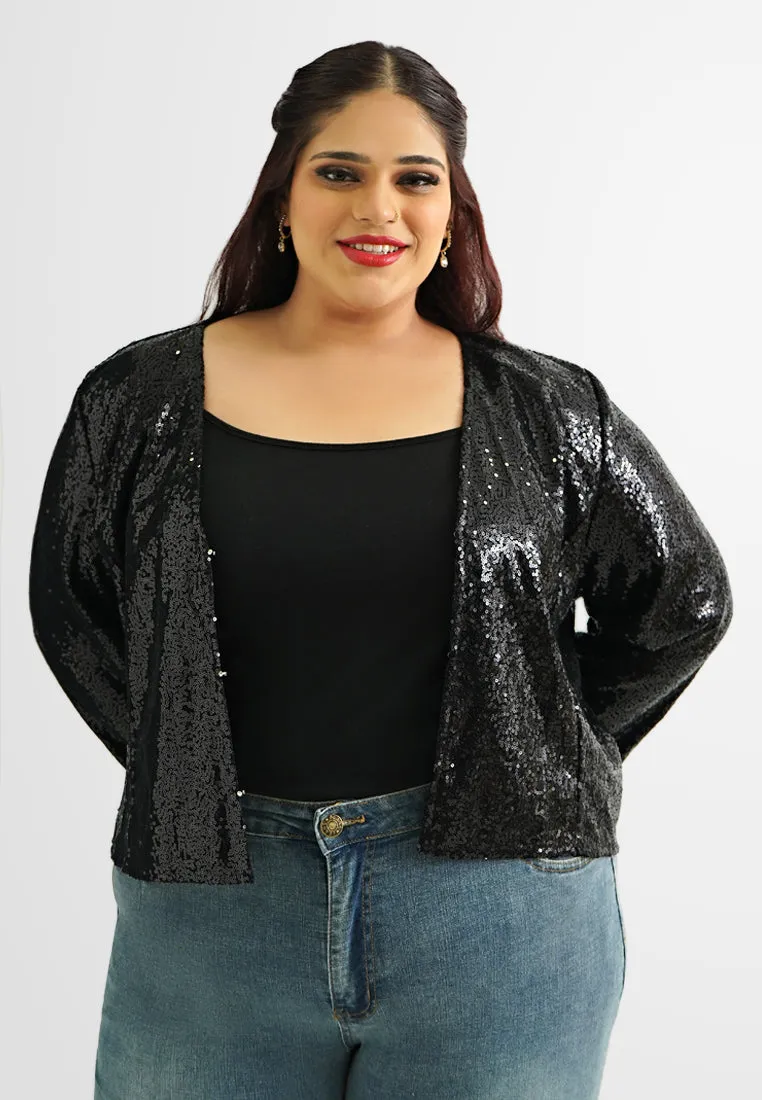 Burnet Sequin Party Cropped Jacket