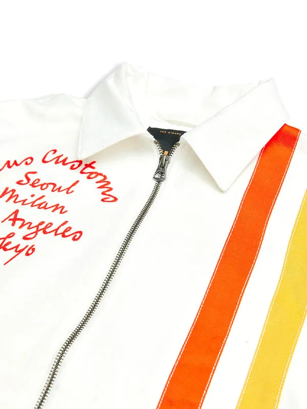 Chime Racing Jacket: Vintage White