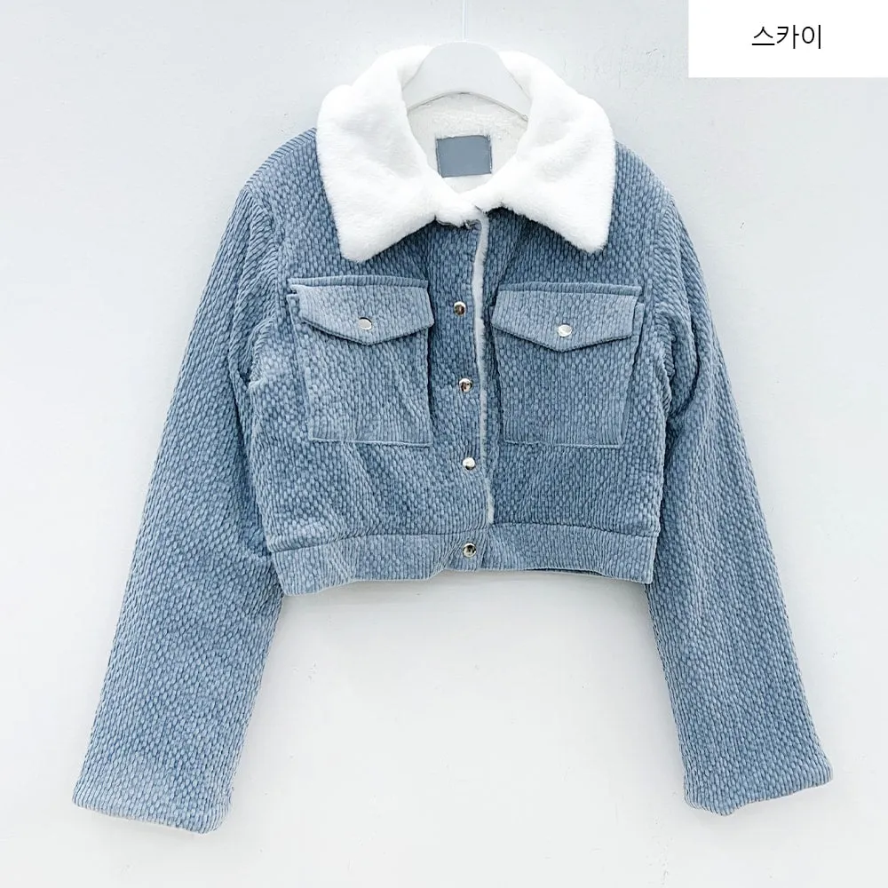 Corduroy Cropped Jacket BS-B04011203