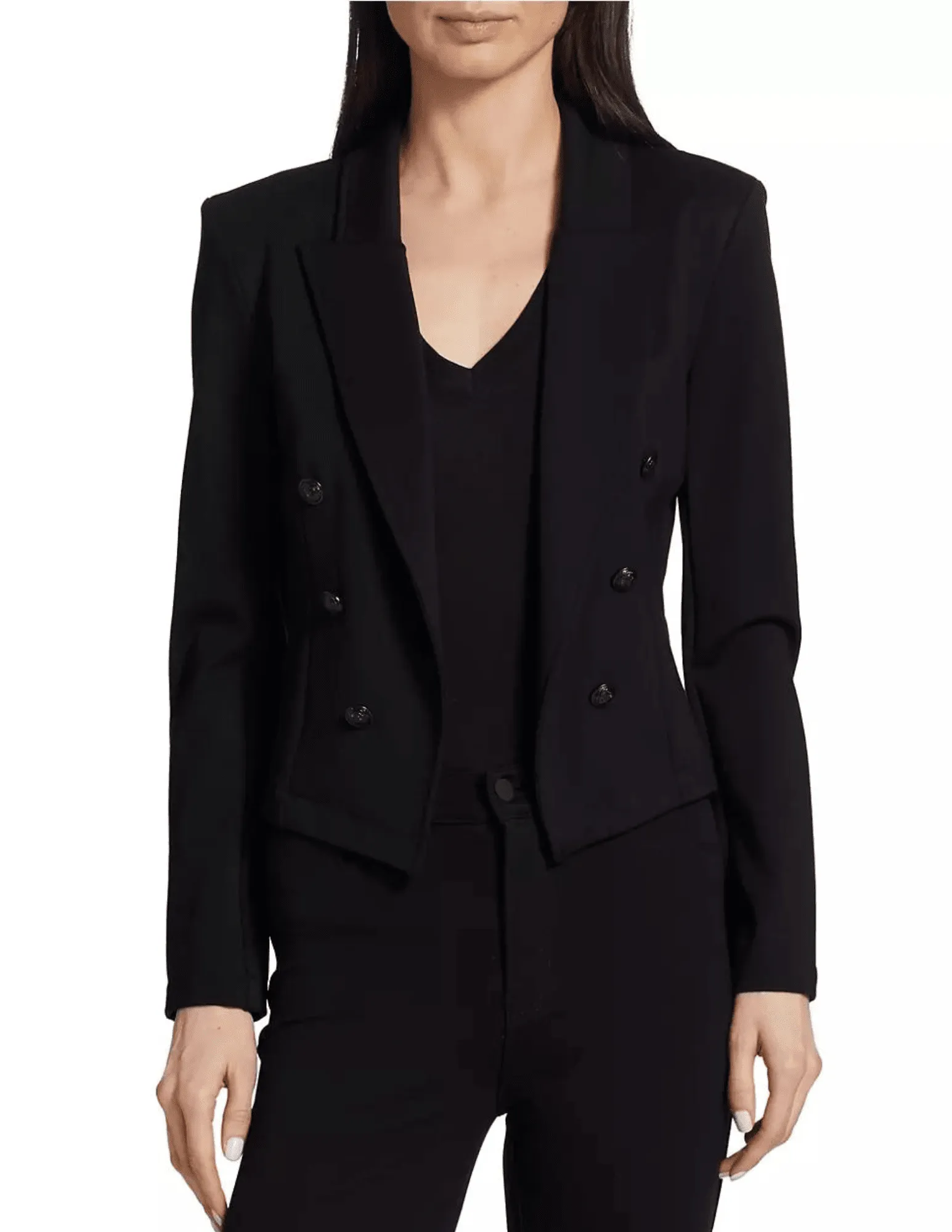 CORE-L'Agence Wayne Cropped Double Breasted Blazer