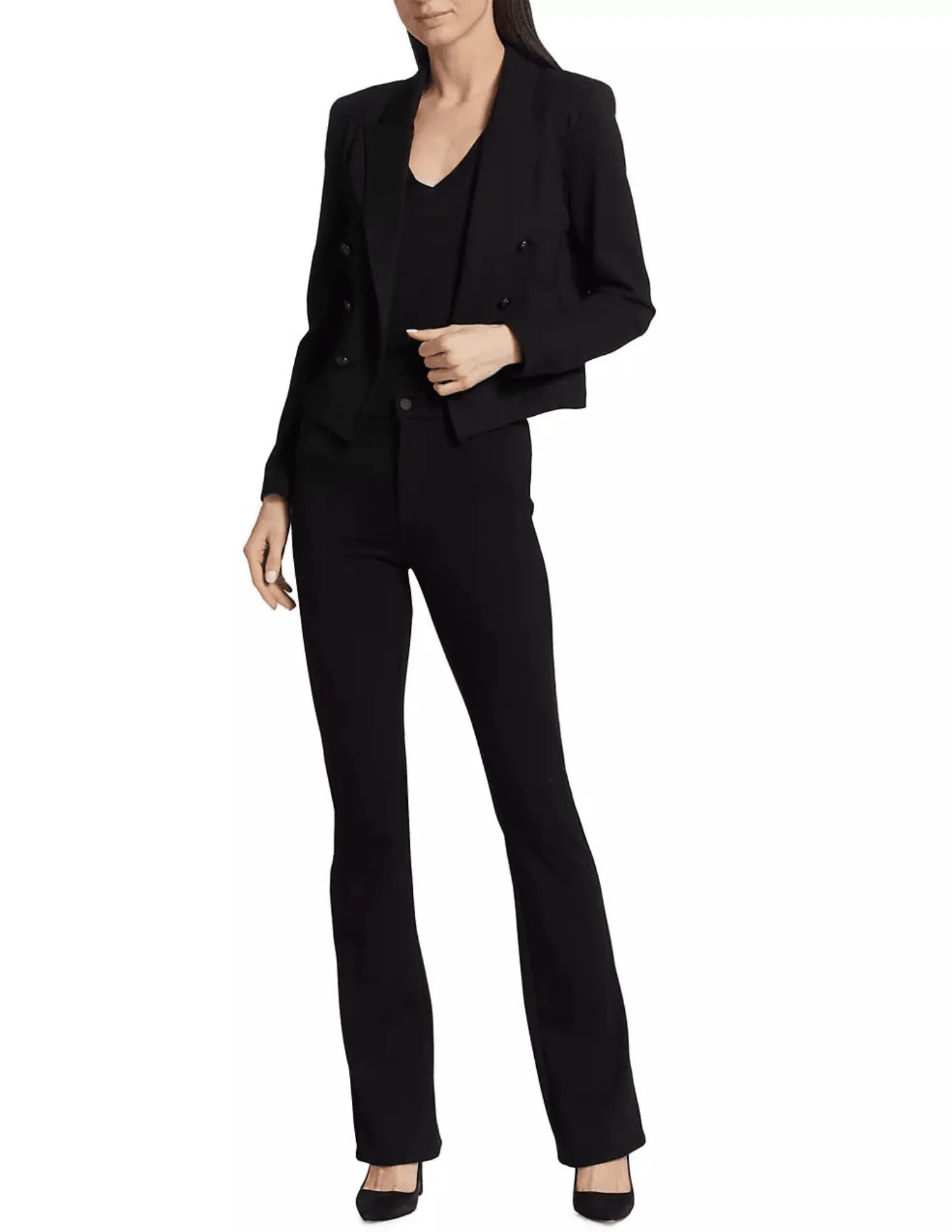 CORE-L'Agence Wayne Cropped Double Breasted Blazer