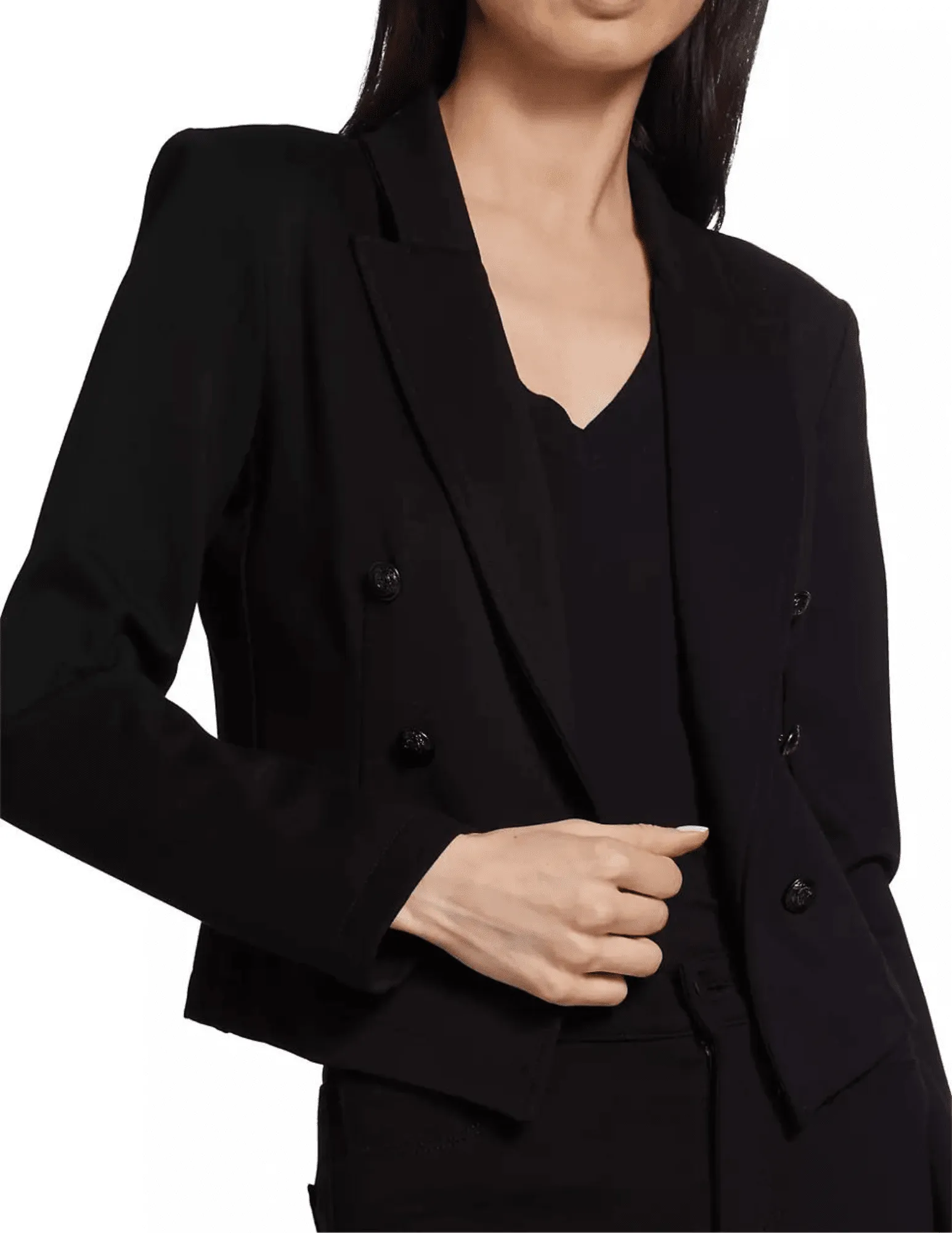 CORE-L'Agence Wayne Cropped Double Breasted Blazer