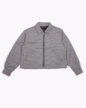 Crop Harrington Jacket - Houndstooth