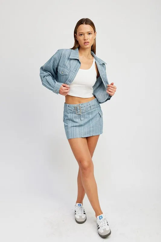 CROPPED DENIM JACKET