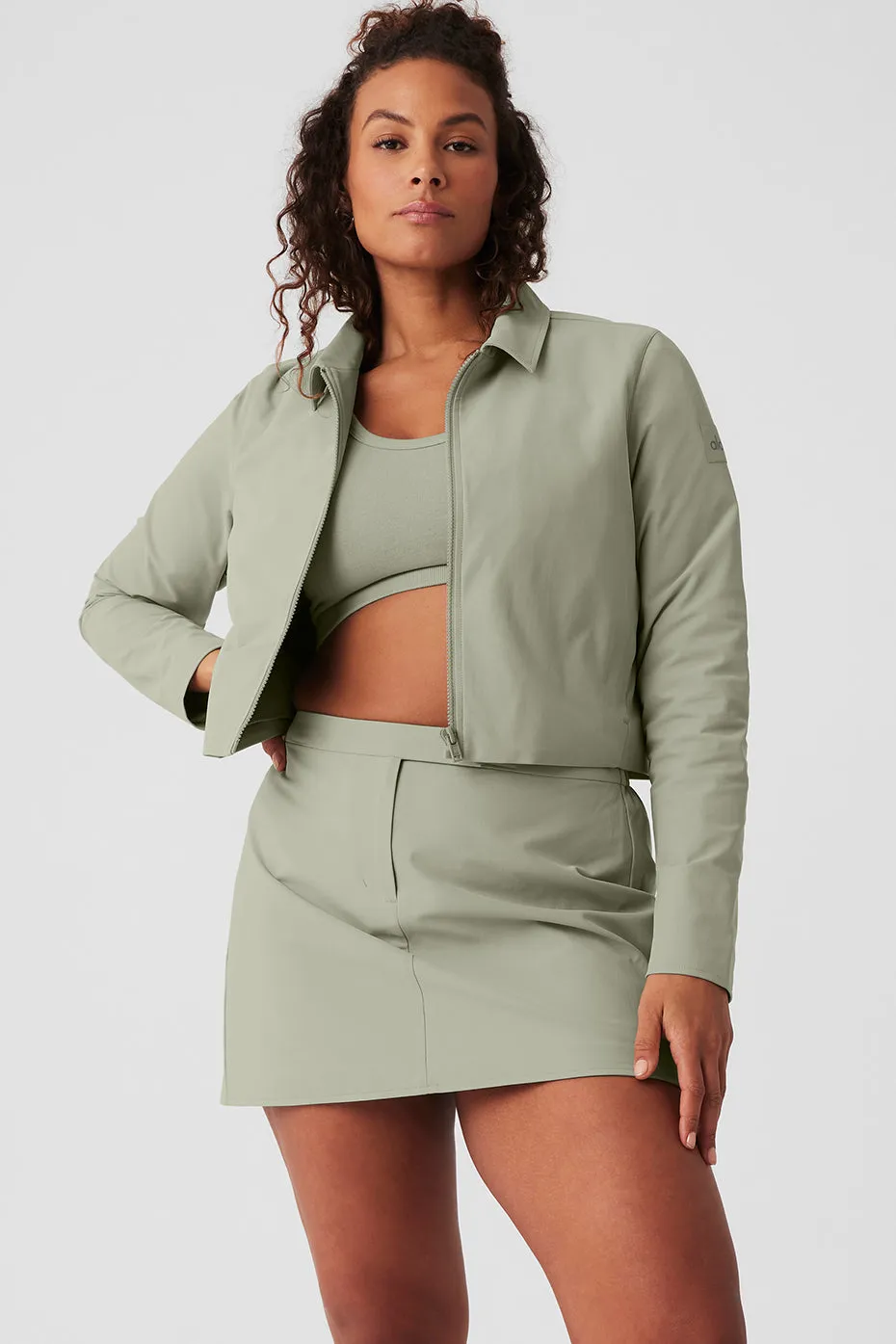 Cropped High Speed Jacket - Limestone