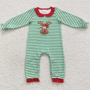 Deer Embroidery Girls Romper Christmas Baby Sibling Rompers LR0339 LR0338