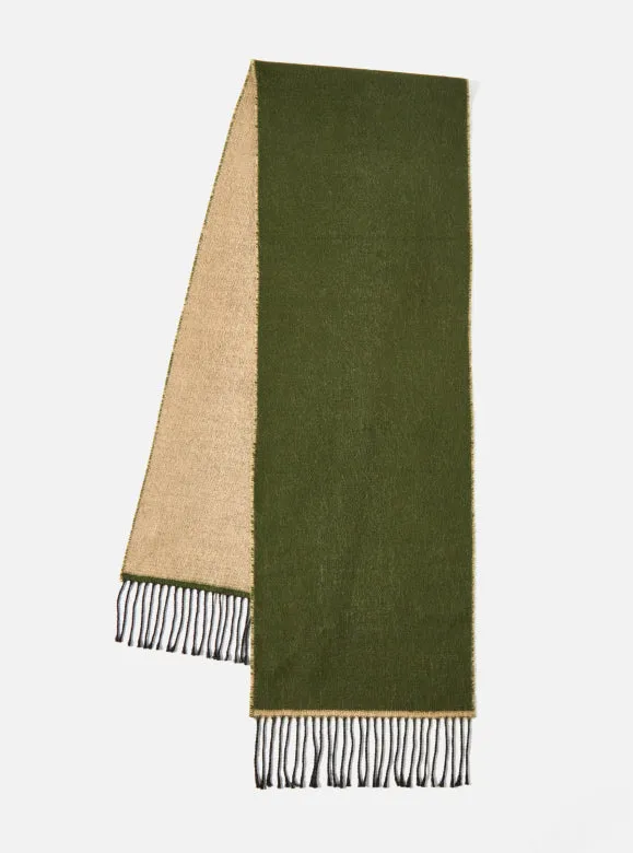 Double Sided Scarf | Olive/Beige