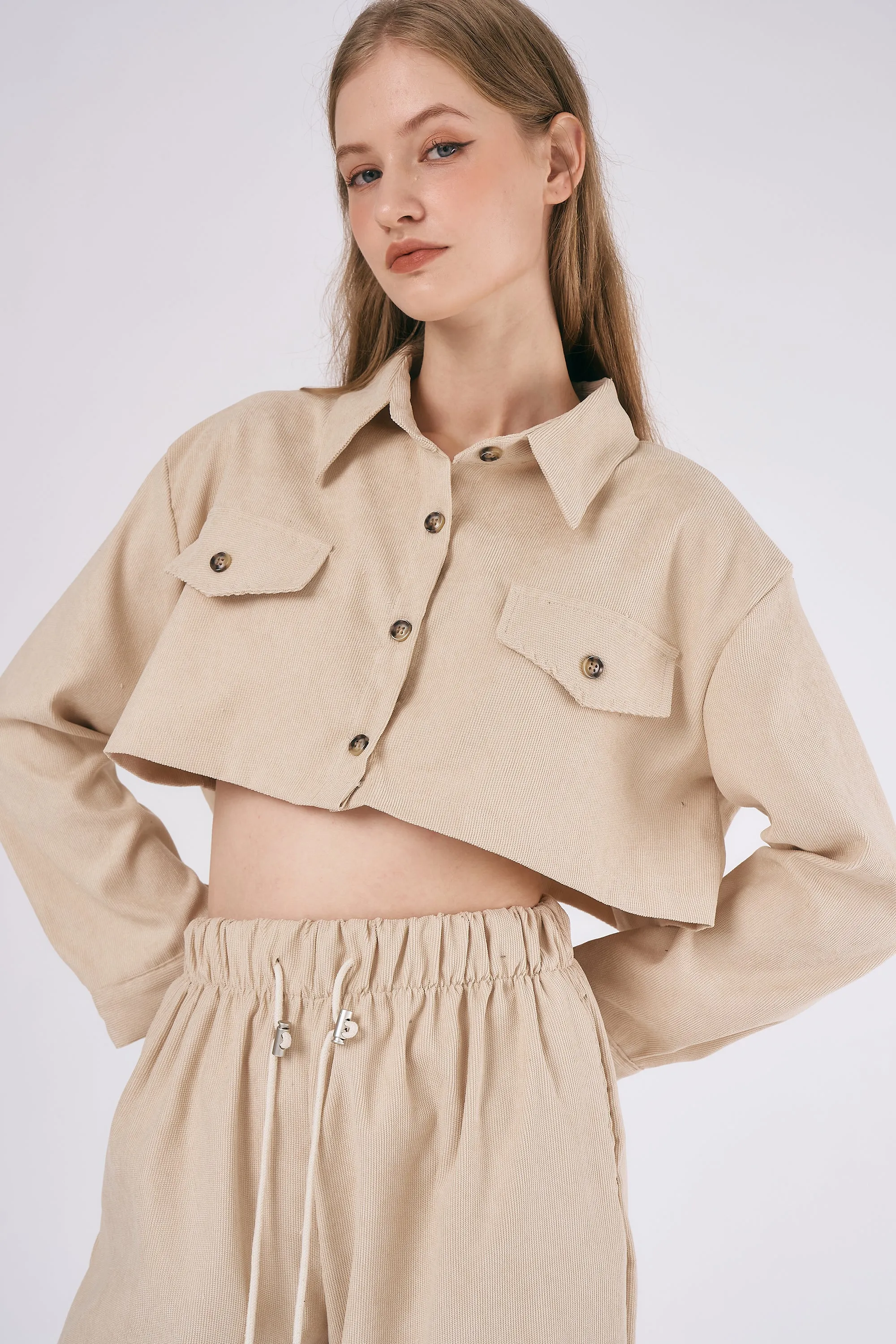 Emery Cord Cropped Jacket/Shirt