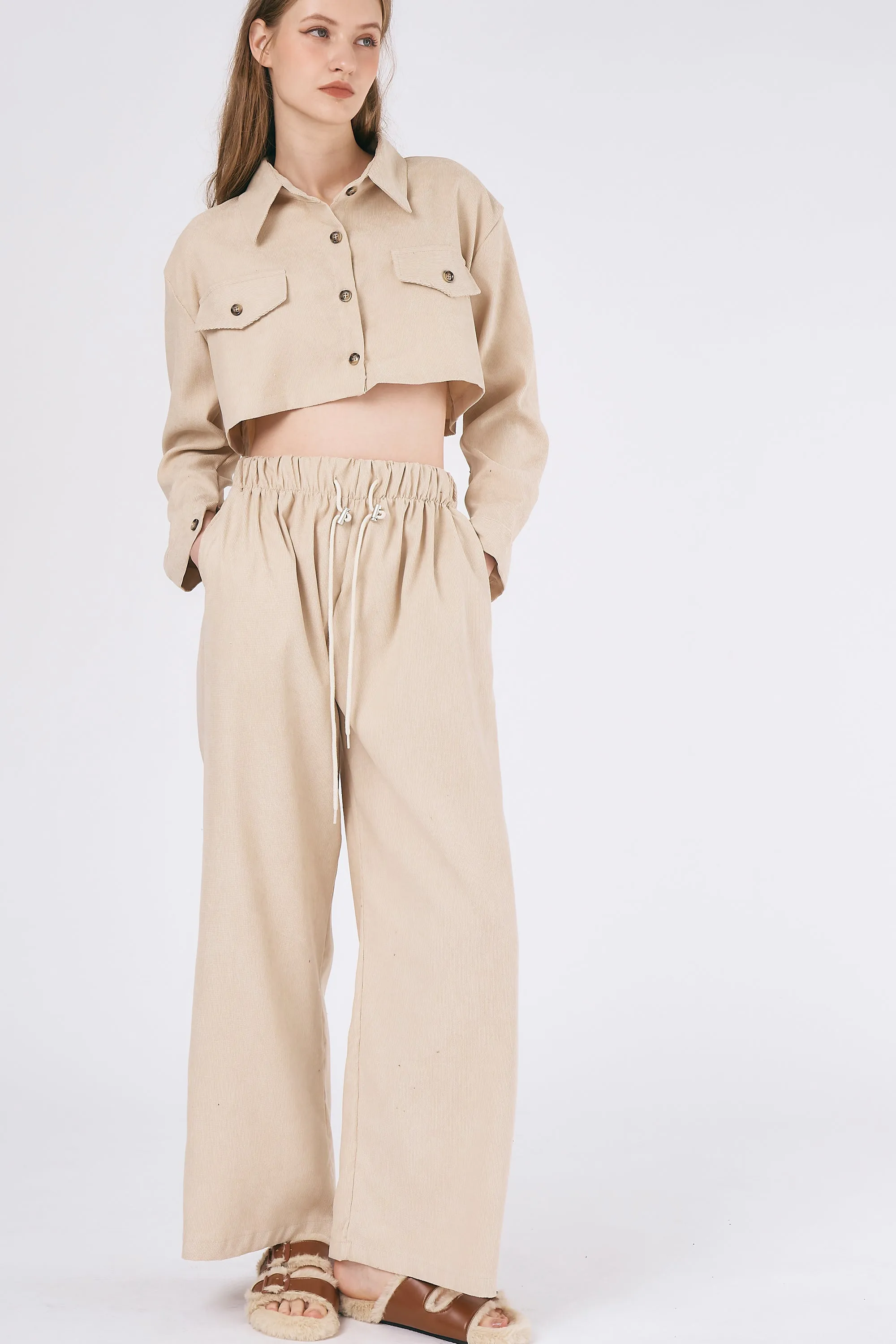 Emery Cord Cropped Jacket/Shirt