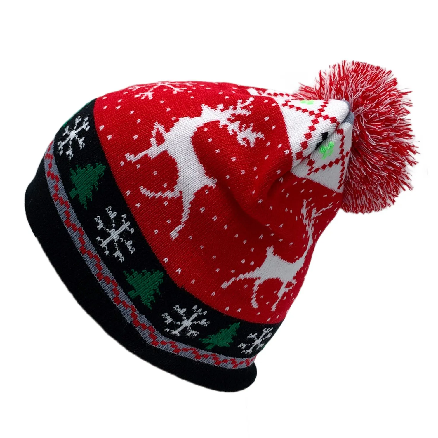 Empire Cove Winter Holiday Christmas Beanie with Yarn Pom Pom Holiday Gifts