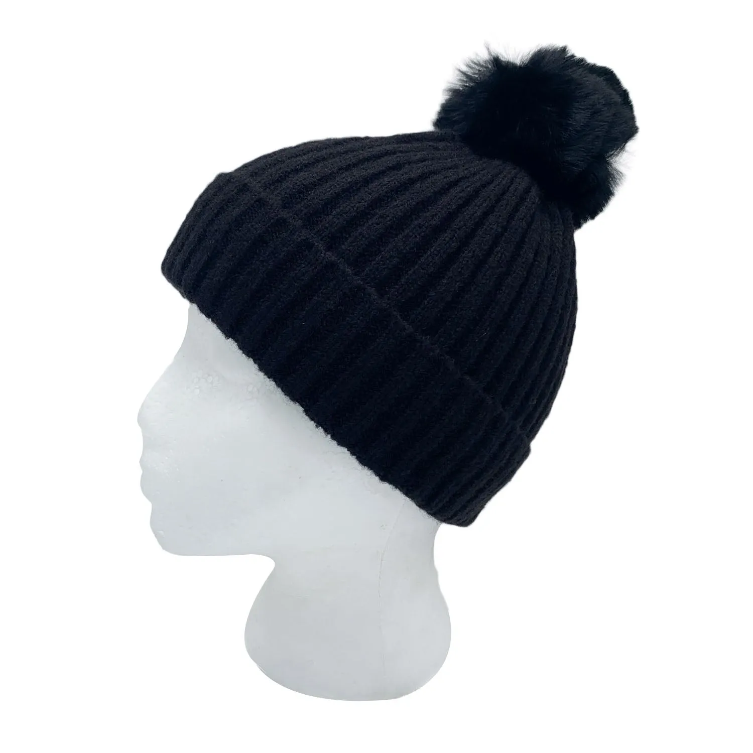 Empire Cove Winter Kids Boys Girls Cable Knit Cuff Beanie with Pom Pom