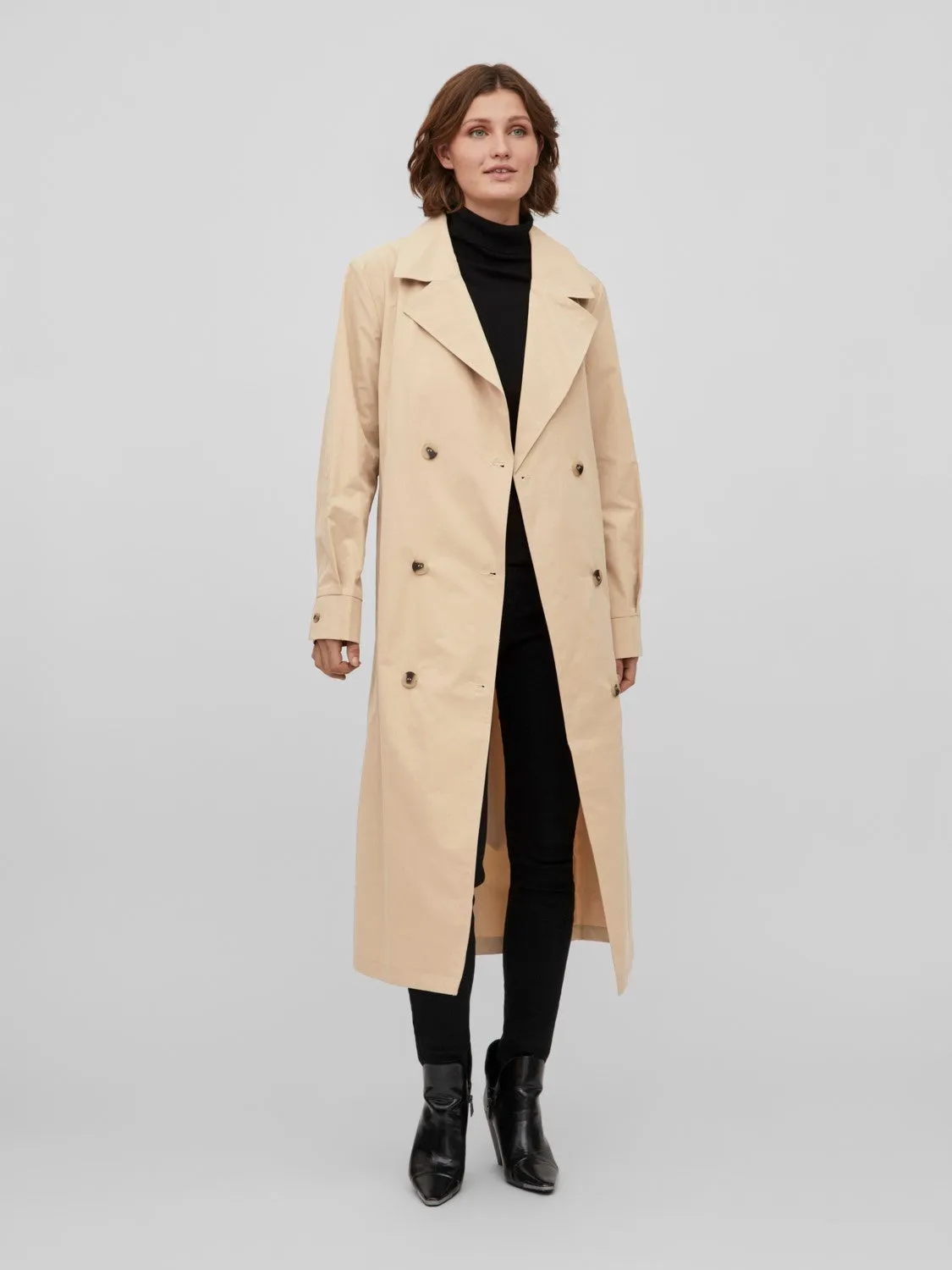 Ersin Long Trench Coat (Sesame)