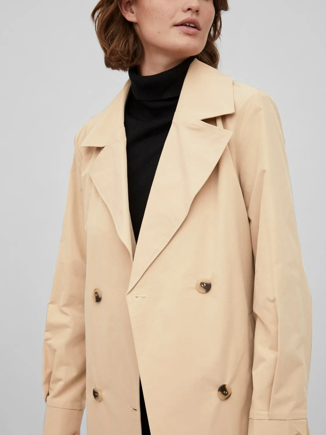 Ersin Long Trench Coat (Sesame)