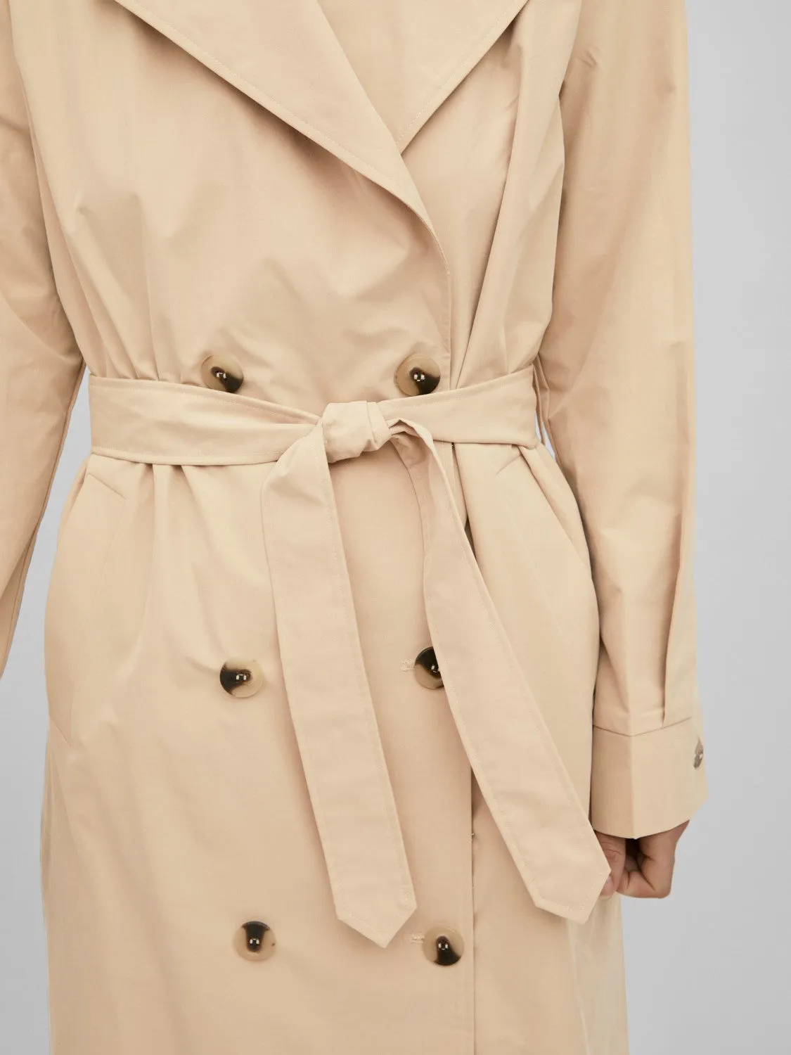 Ersin Long Trench Coat (Sesame)