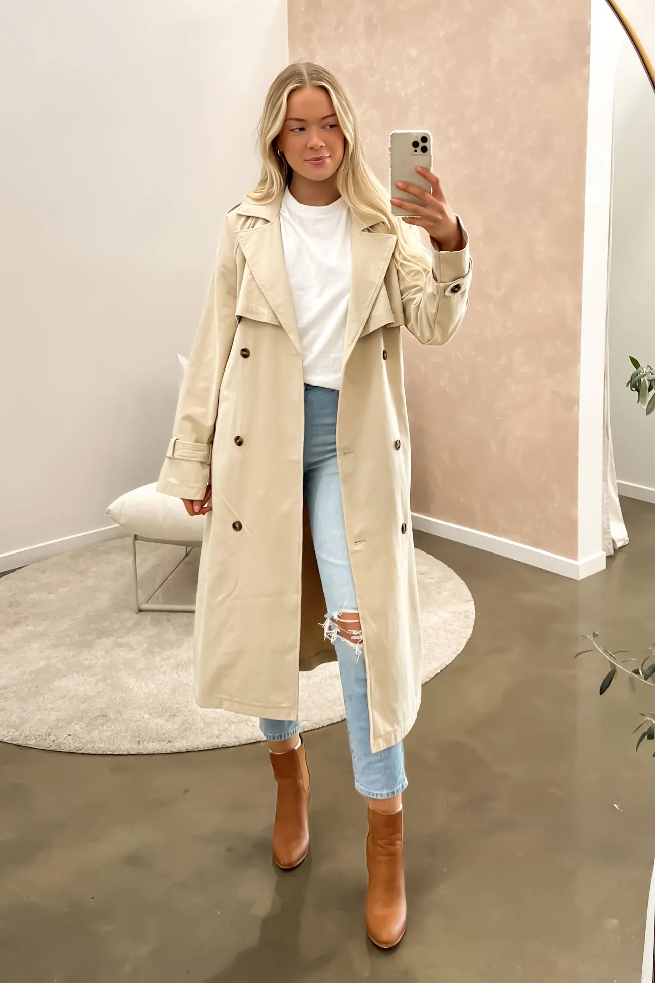 Eve Trench Coat Tan