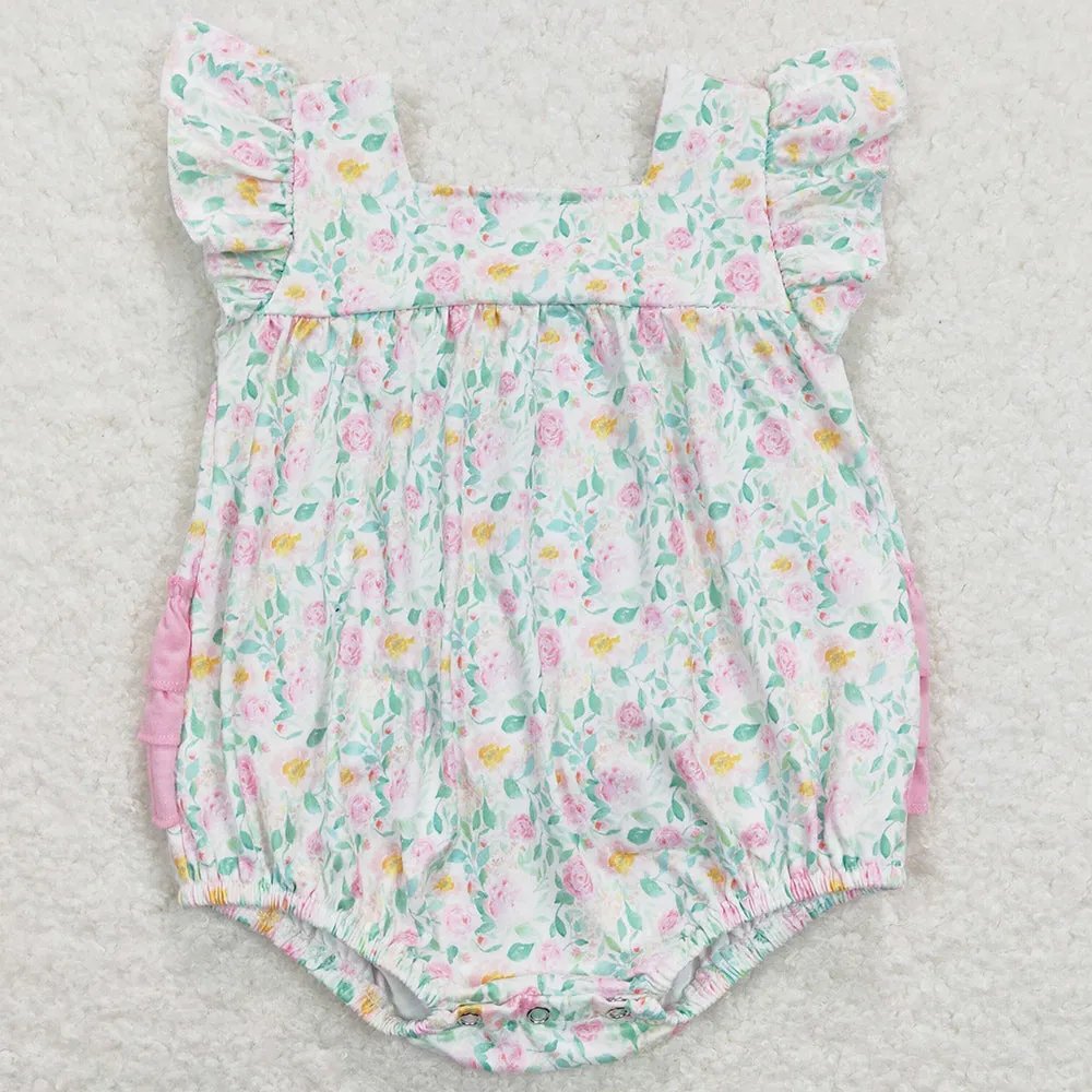 Flower Print Cute Infant Baby Rompers SR0805