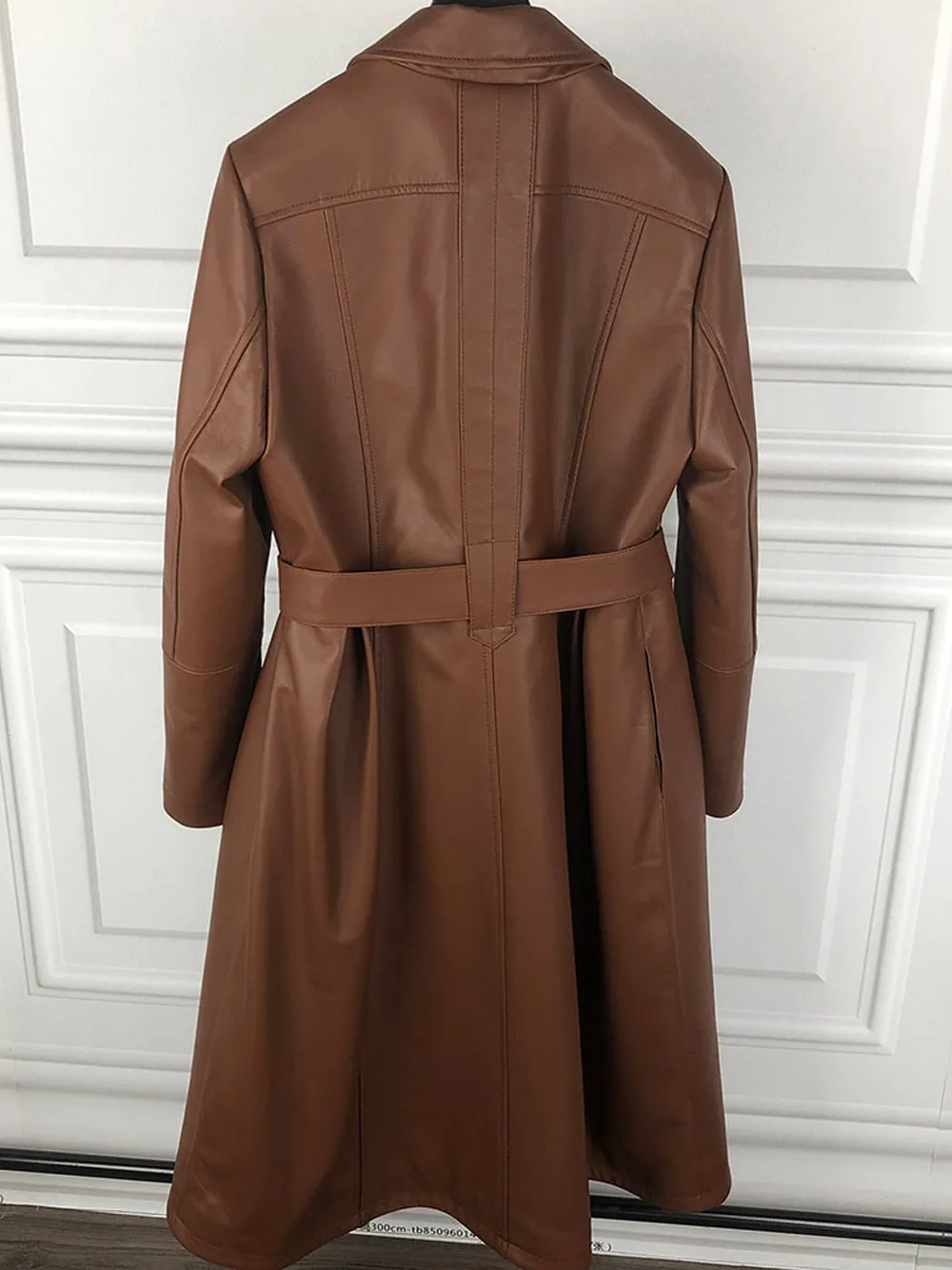 Genuine Leather Trench Coat