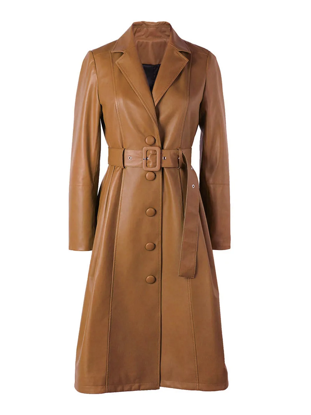 Genuine Leather Trench Coat