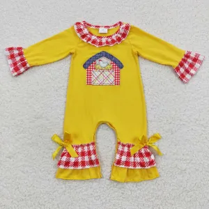 girls turkey yellow jumpsuit LR0383