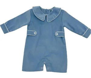 Hampton James Blue Corduroy Romper