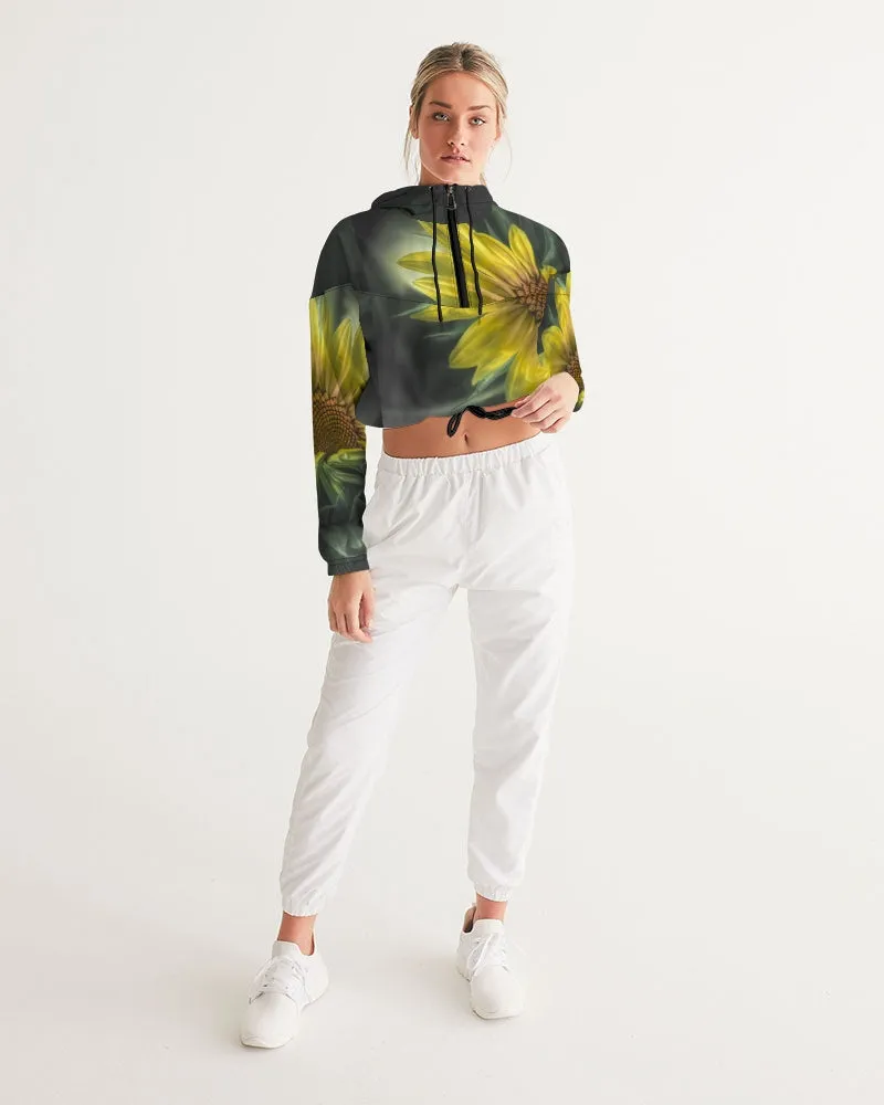 Hello Sunshine Vibe Fashion Cropped Windbreaker