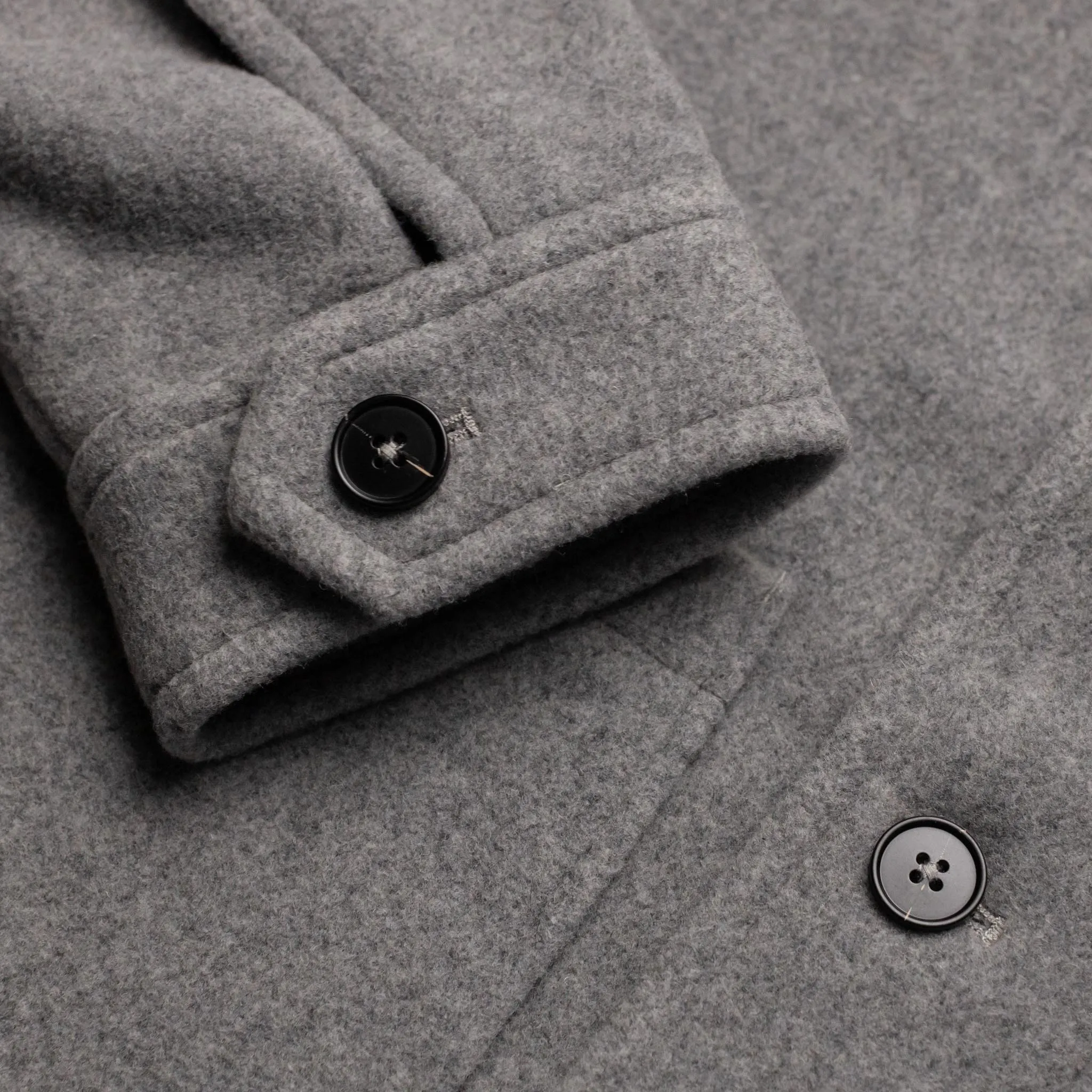 HOMME  Cropped Wool Jacket Grey