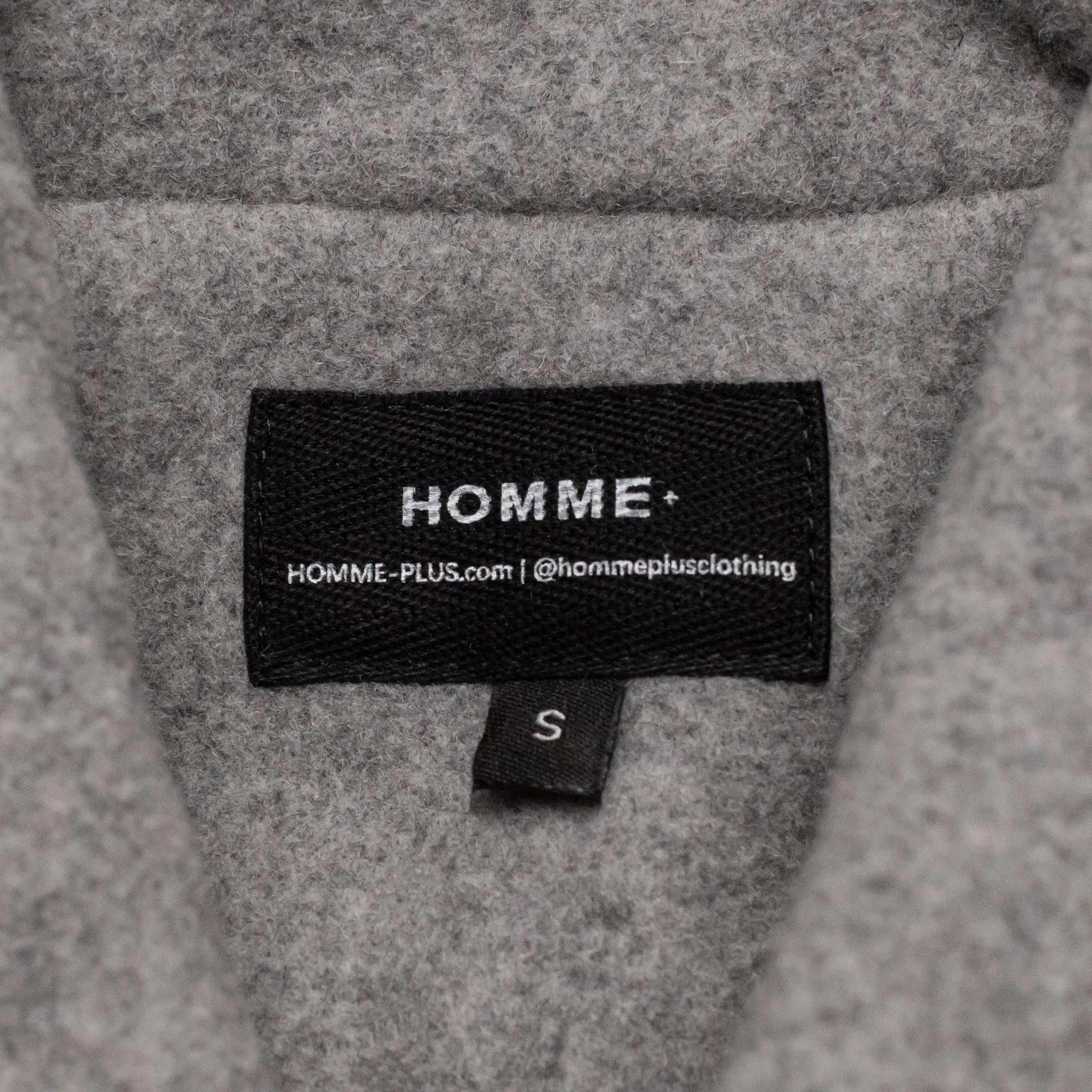 HOMME  Cropped Wool Jacket Grey