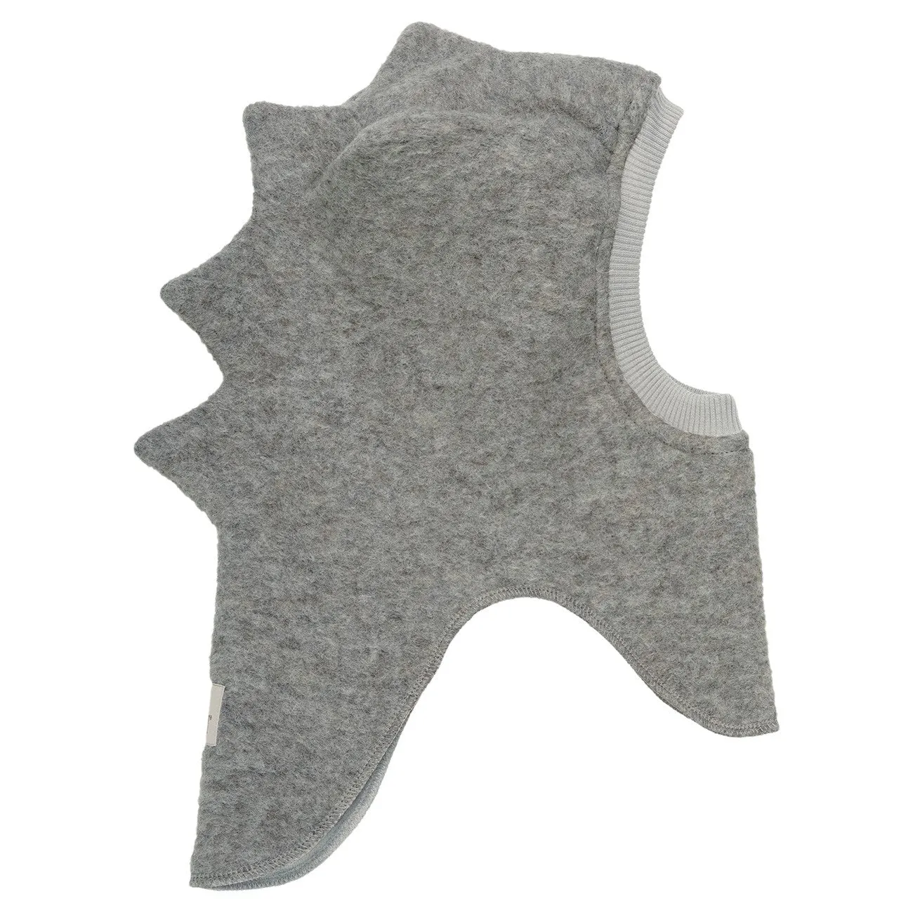 Huttelihut Medium Grey Melange Balaclava Triangles Wool