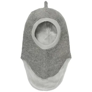 Huttelihut Medium Grey Melange Balaclava Triangles Wool