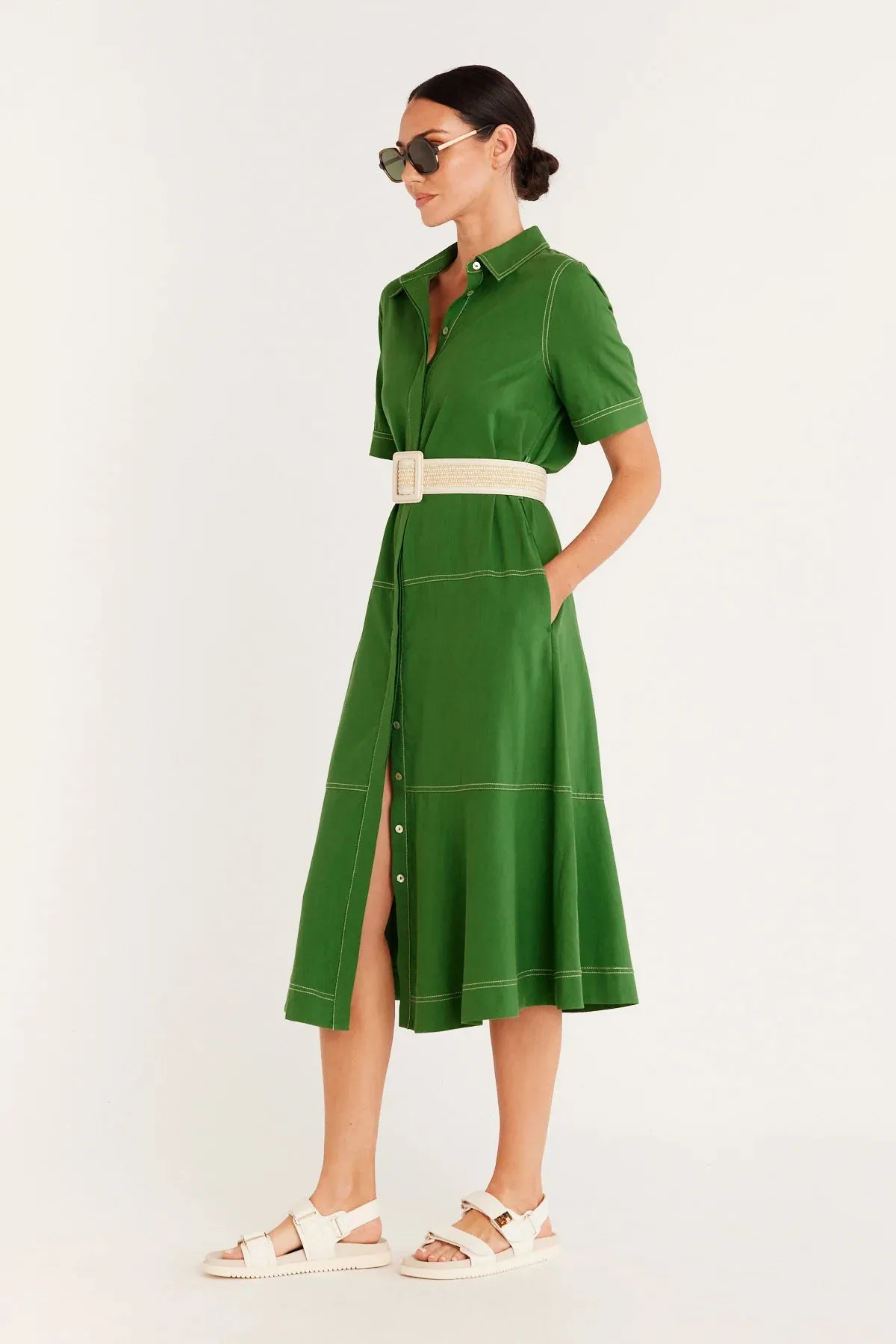 ISLAND SHIRT DRESS | Green