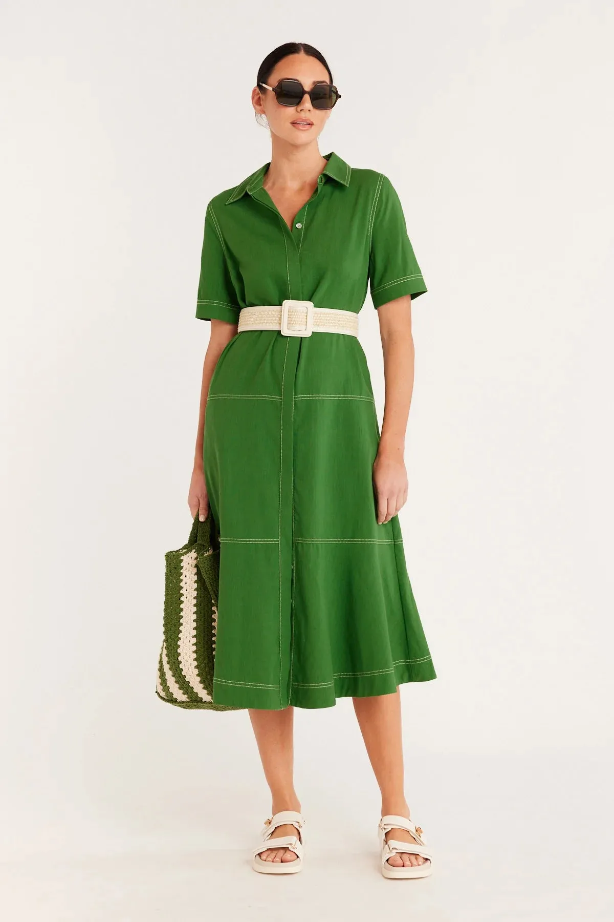 ISLAND SHIRT DRESS | Green