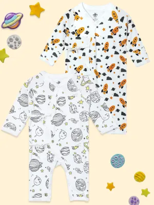 Jabla Style Infant Romper Combo of 2-Planet World-Tour to the Space